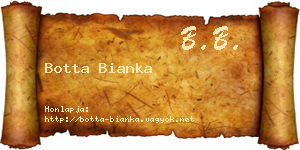 Botta Bianka névjegykártya